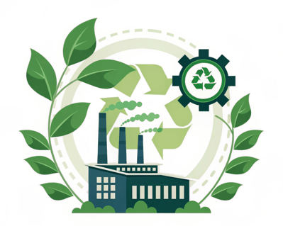a-factory-emitting-green-leaves-instead-of-smoke--