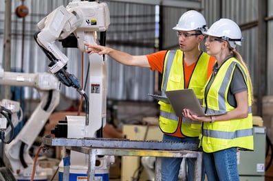 picture of people and machines