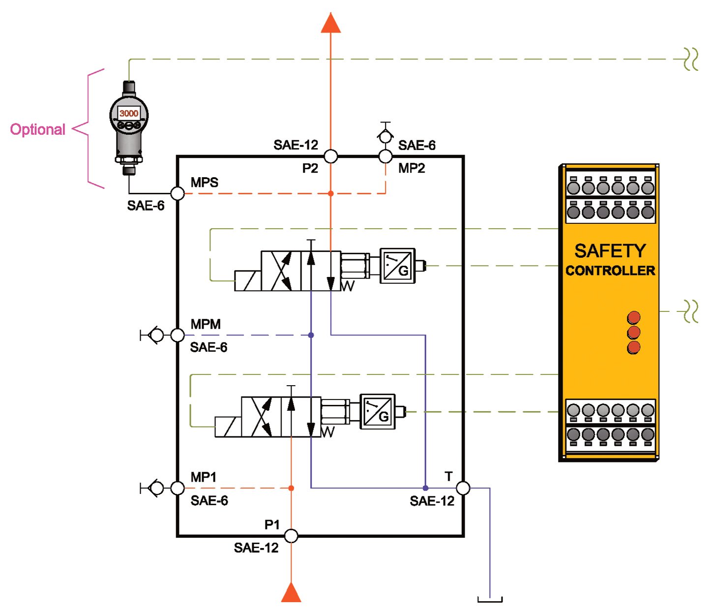 monitored block & vent assembly diagram